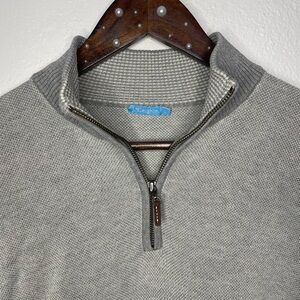 J. McLaughlin Brookhaven 1/4 Men's Gray Zip-Up Sweater Pullover